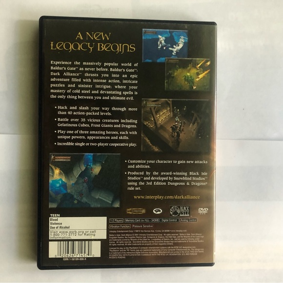 Baldur’s Gate Dark Alliance, PlayStation 2 game - Picture 2 of 4
